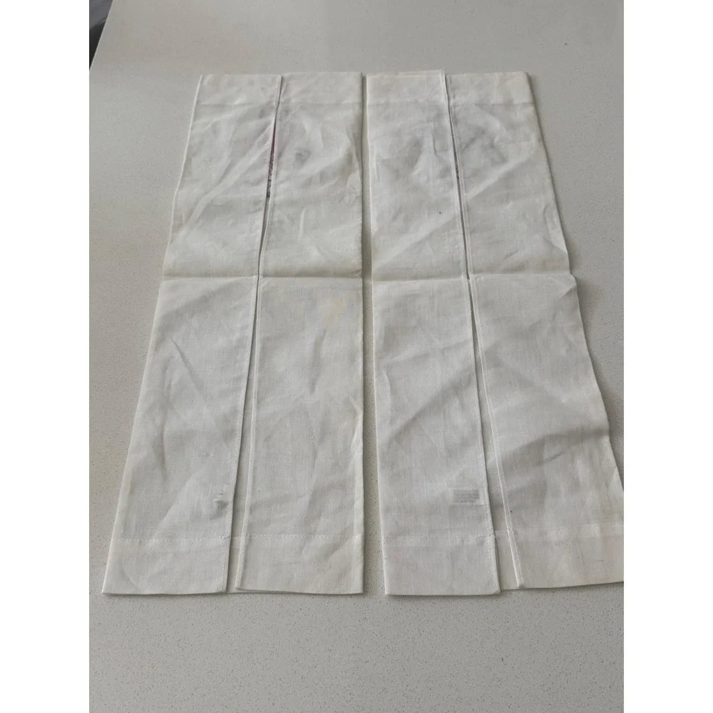 Vintage Style Embroidered Dress Tea Towels Set of 2 Pink Blue Polka Dot Linen